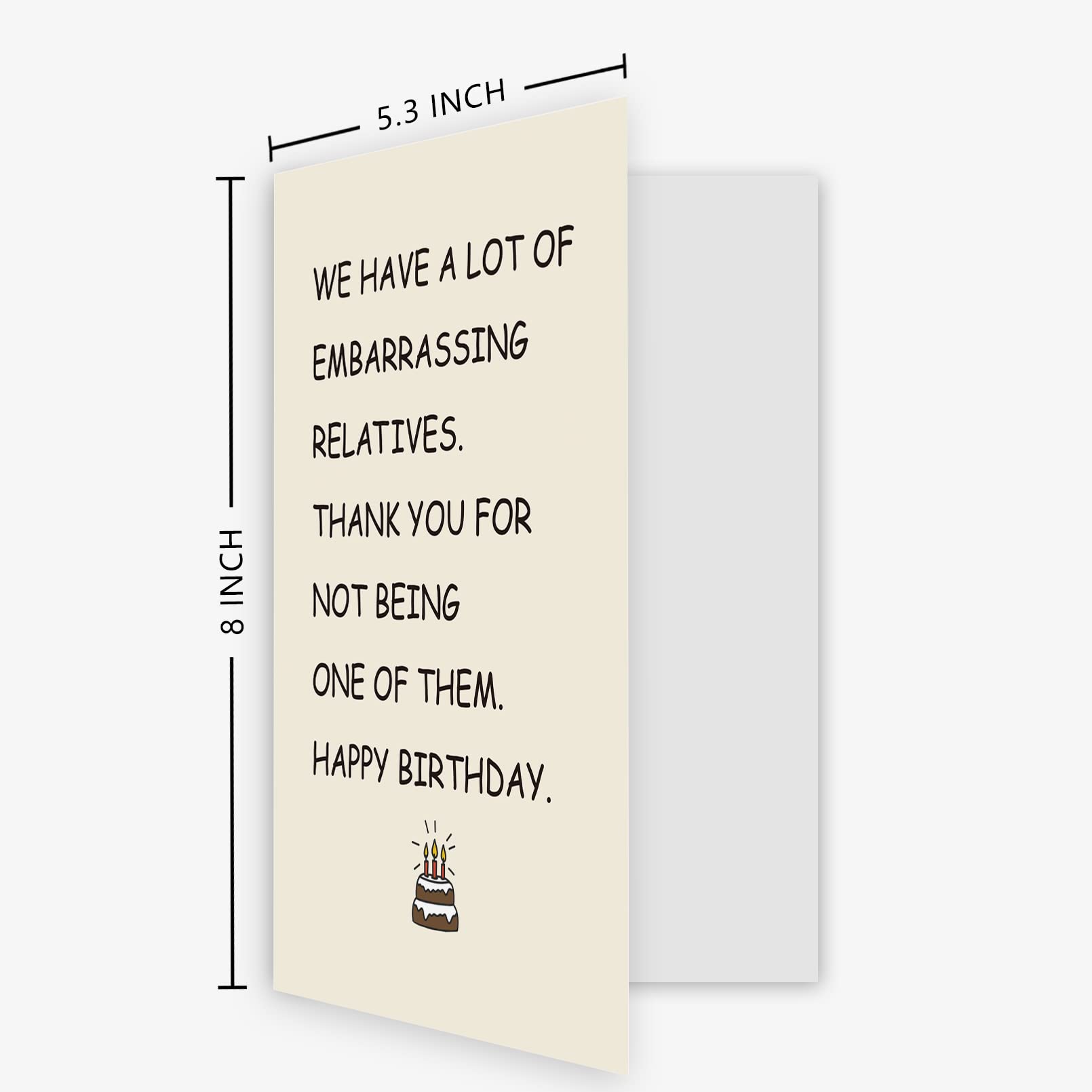 Funny Birthday Card for Relatives - Humorous Gift for Cousin, Aunt, Uncle | Family Celebrations
