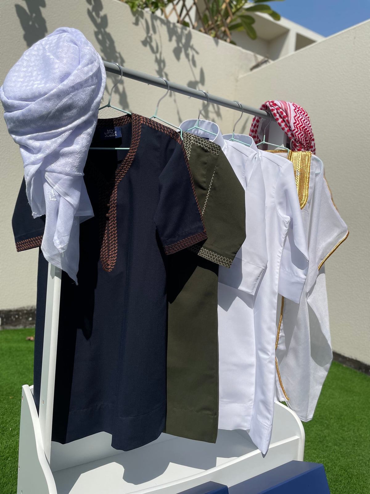 Royal Baby Boy Thobe Gift Set | White Bisht for 0-12 Months | 10-Piece Outfit for Newborns, Christening, and Special Occasions
