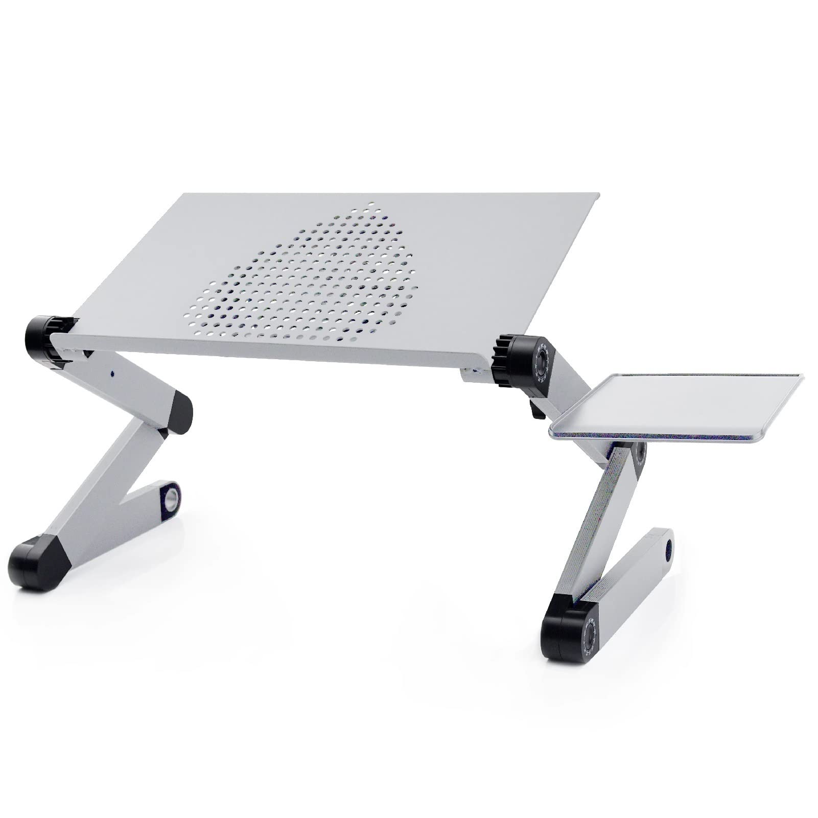 Adjustable Aluminum Laptop Stand with Cooling Fan - Portable Bed Desk for Home Office, Couch & Work from Home - Ergonomic Riser for MacBook, Notebook Computers (Color A) - Perfect for Remote Work, Gaming & Binge Watching
