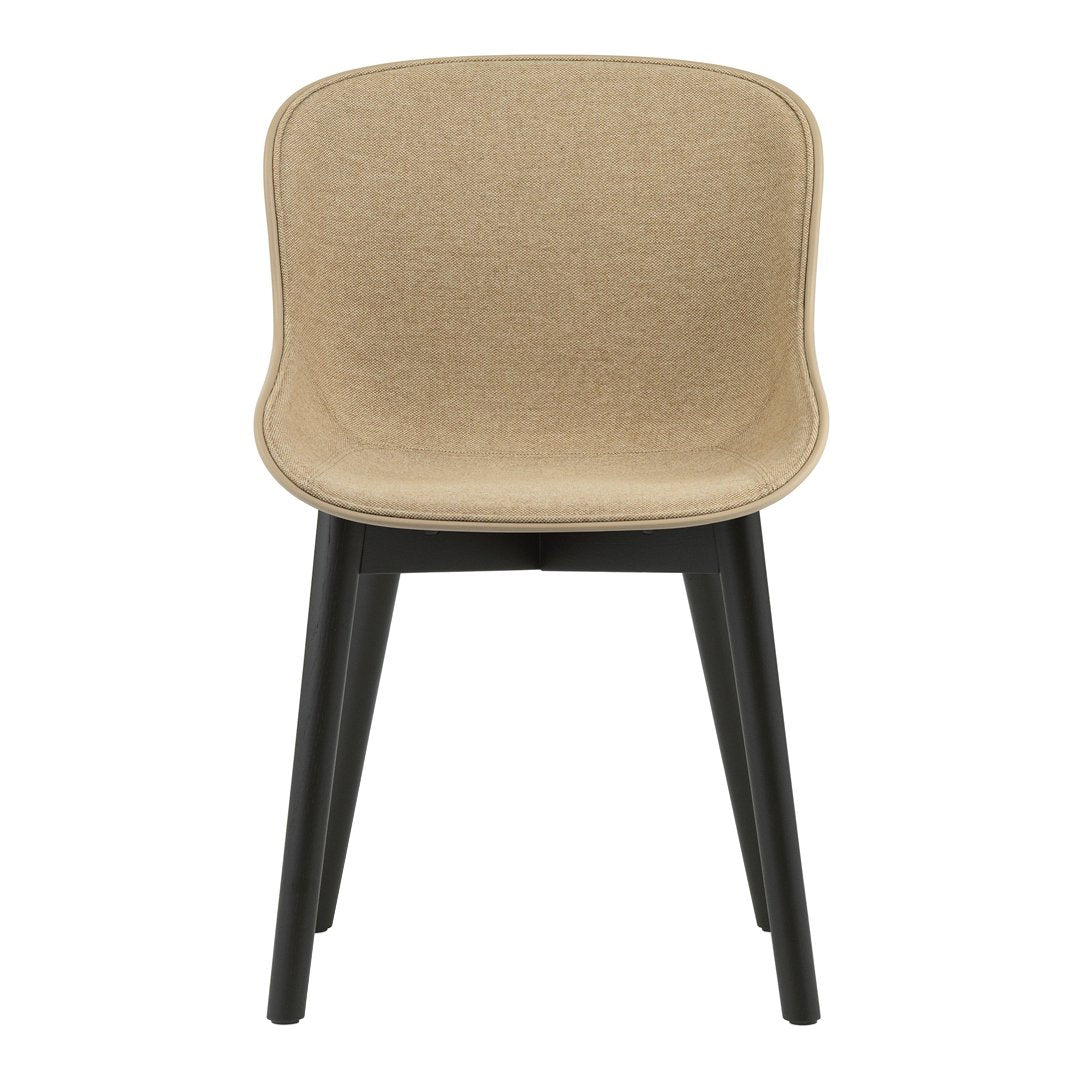 Hyg Side Chair with Wood Base and Front Upholstery - Modern Dining Chair for Kitchen, Living Room, and Office Use