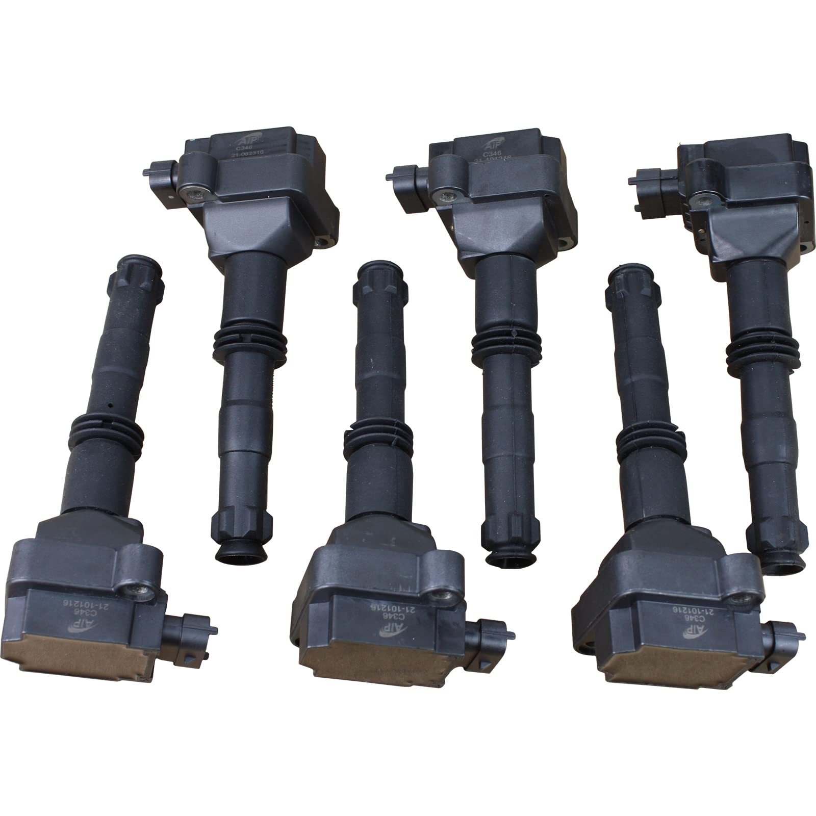 AIP Electronics Set of 6 Premium Ignition Coil on Plug COP for 1997-2003 Porsche Boxster & 911 - OEM Fit C346x6 - Perfect for Engine Performance & Smooth Driving Experience