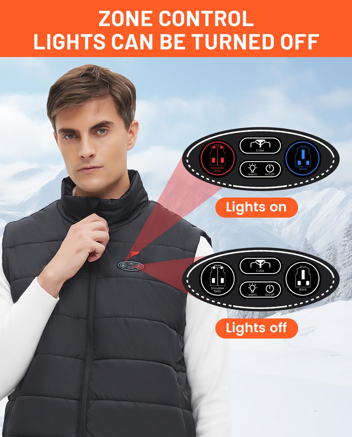 Flyhare Heated Vest for Men with Battery Pack - Lightweight Electric Warming Jacket for Outdoor Activities, Hunting, and Winter Sports