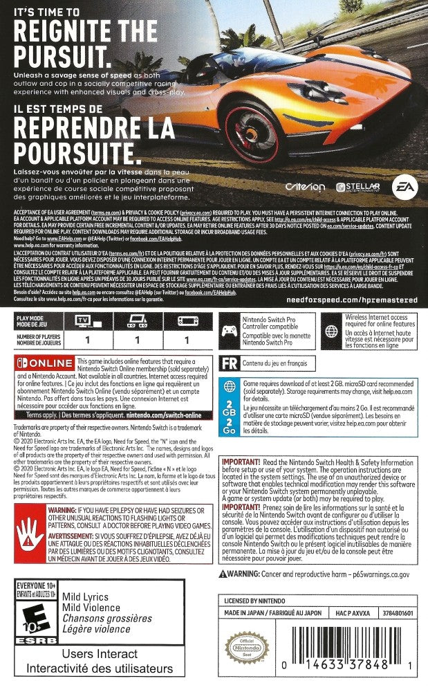 Need for Speed: Hot Pursuit Remastered - High-Speed Racing Game for PC & Console - Perfect for Thrilling Police Chases & Multiplayer Racing