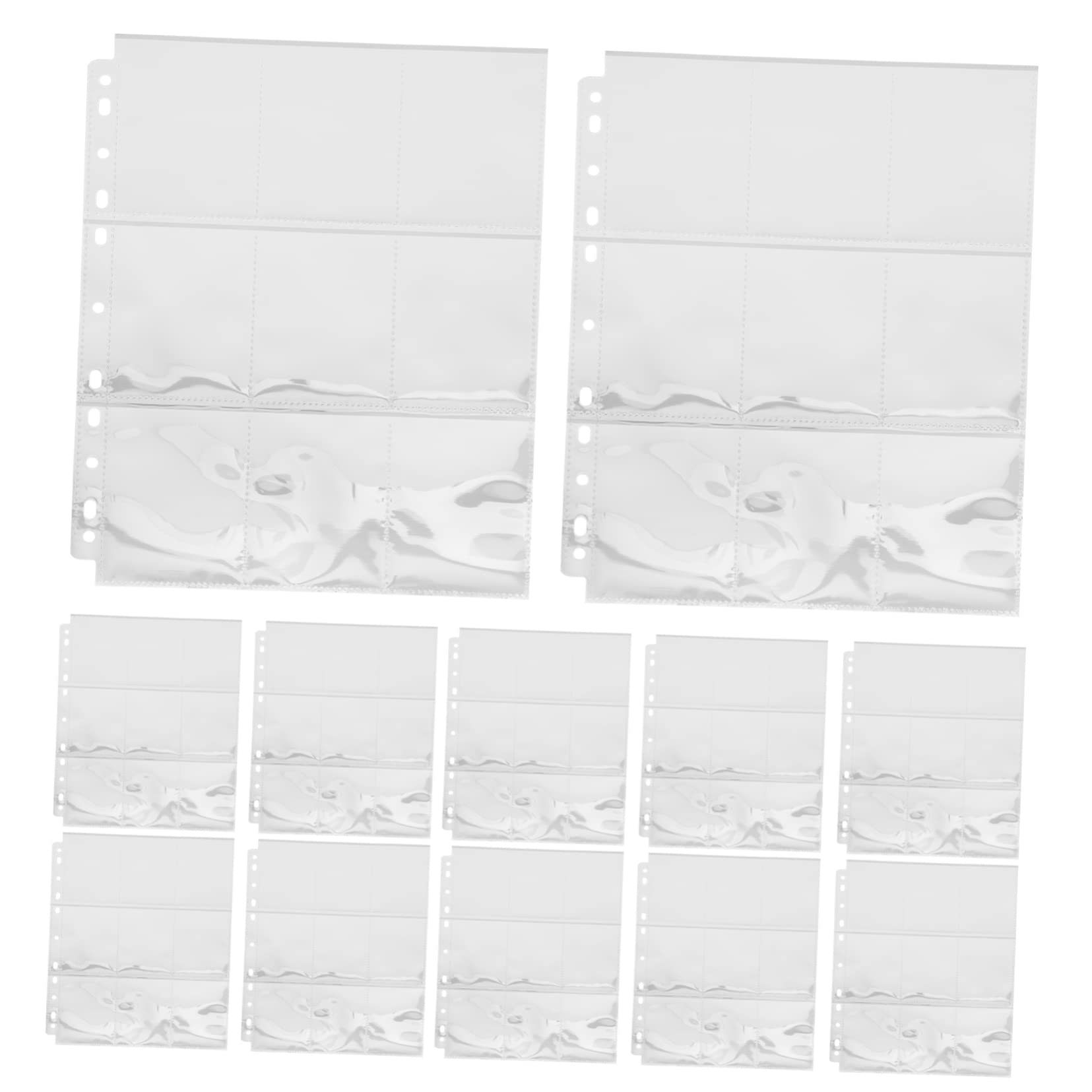 150 Pcs Clear Card Sleeves for Trading Cards - Premium Game Card Holder & Binder Pages with 9-Slot Design - Perfect for MTG, Pokemon, Yu-Gi-Oh Collectors and Card Game Storage