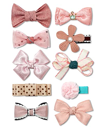 Belle Beau Baby Hair Bows & Clips for Toddlers - Girls Hair Accessories for Parties & Photos