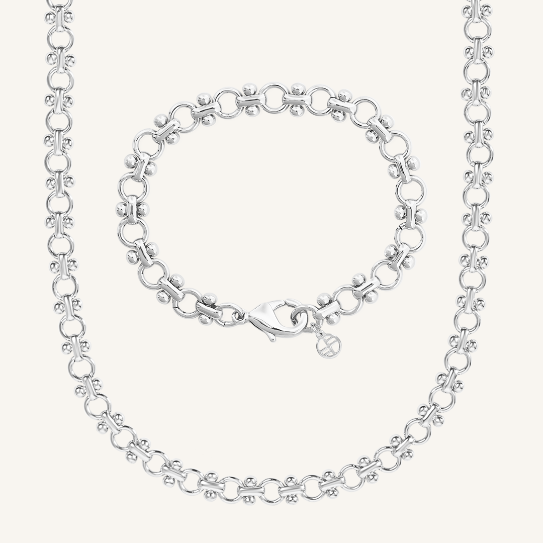 Eiffel Tower Charm Chain & Bracelet Set for Women - Elegant Parisian Jewelry Gift for Her | Perfect for Date Nights, Anniversaries & Travel Accessories