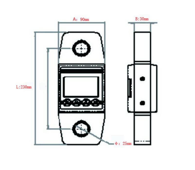 3T Digital Crane Scale - High Precision 3000kg Hanging Weigh Scale with Hook for Industrial, Construction & Warehouse Use