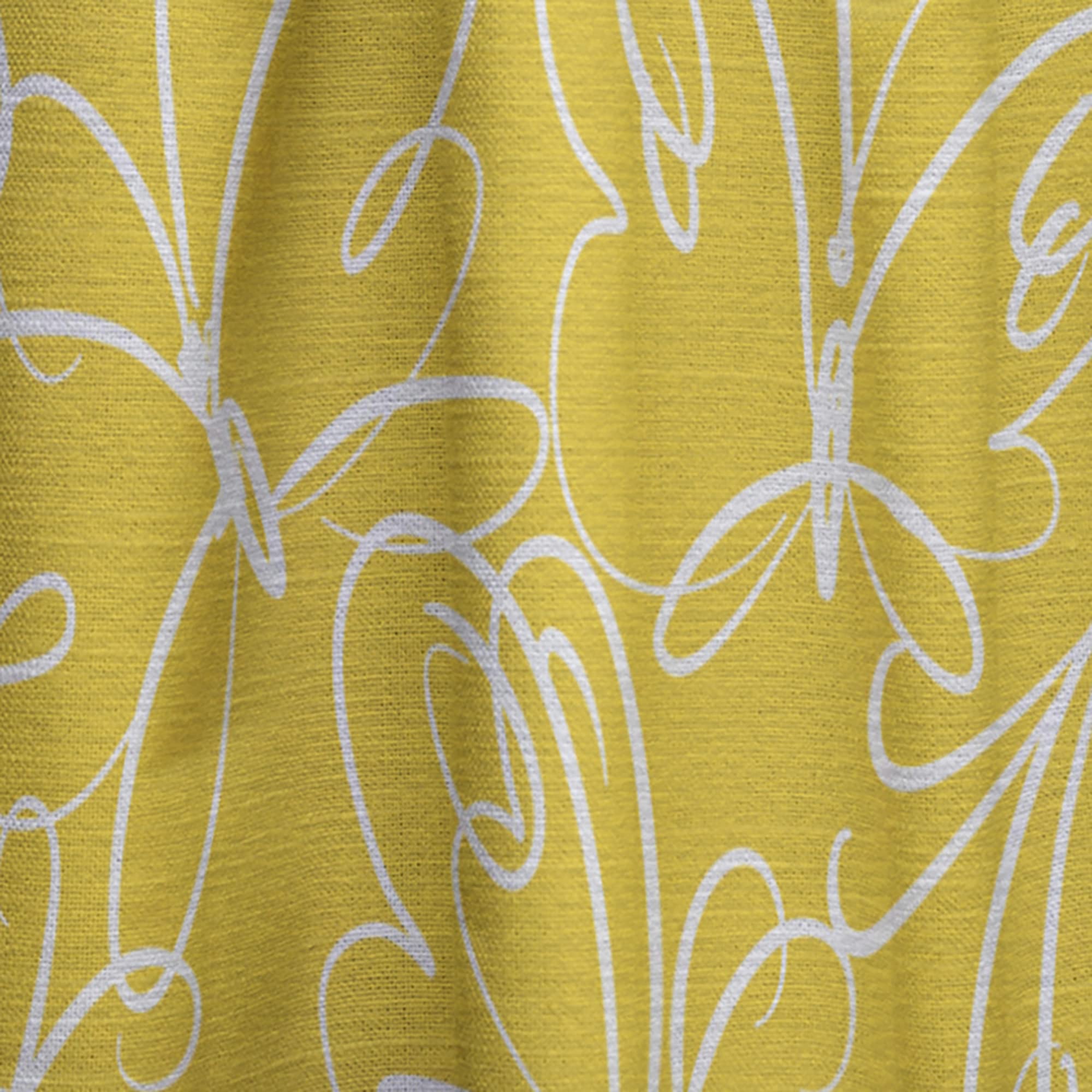 DesignQ Thermal Insulated Blackout Curtains - Hand-Painted Butterfly Pattern, 52x63 Inch Single Panel - Elegant Window Treatments for Bedroom & Living Room - Perfect for Privacy, Light Control & Energy Saving