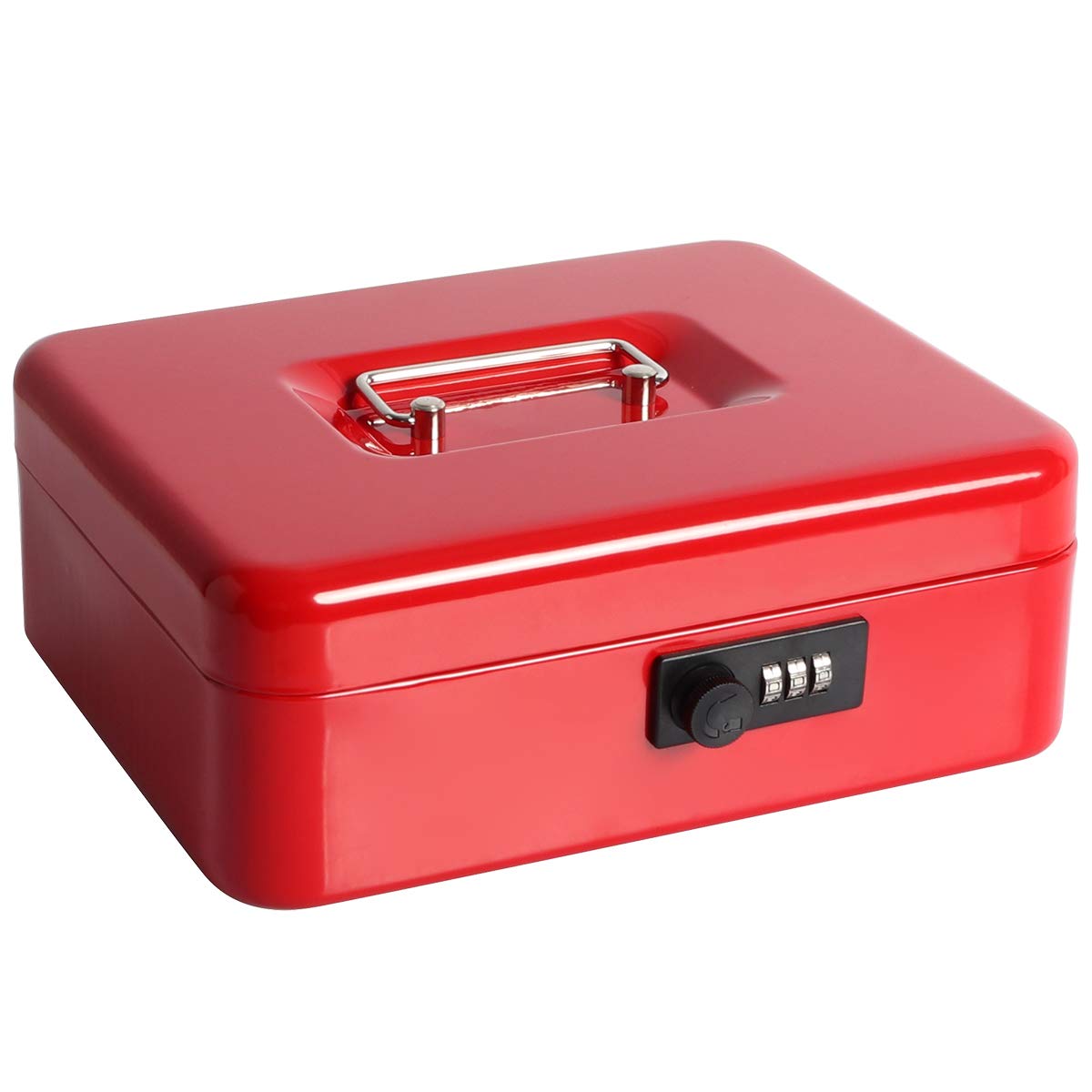 Secure Cash Box with Money Tray & Combination Lock - 9.8