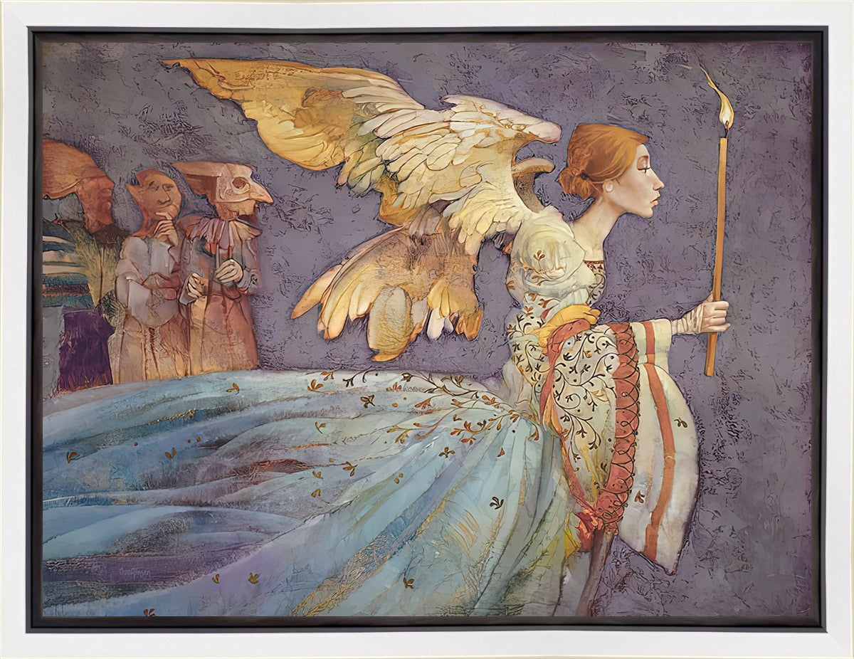 Angel Gallery Wrap Canvas - Premium Hand-Painted Artwork for Home & Office Decor - Perfect for Living Room, Bedroom, and Wall Art Display
