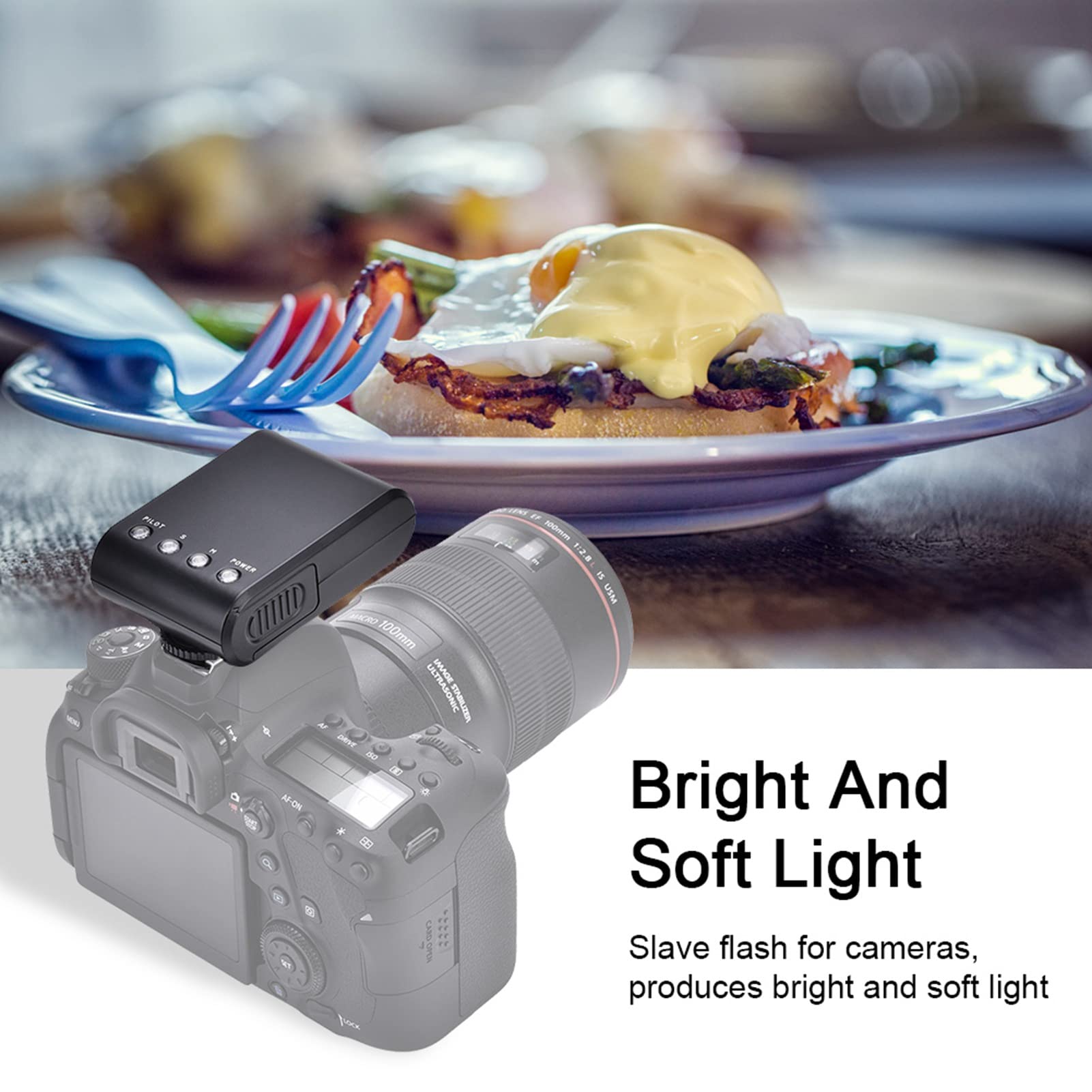 ANKROYU Mini Hot Shoe Flashlight for DSLR Cameras - Portable Photography Flash Light with On-Camera Mount | Perfect for Low Light Shooting, Indoor Photography & Professional Studio Lighting