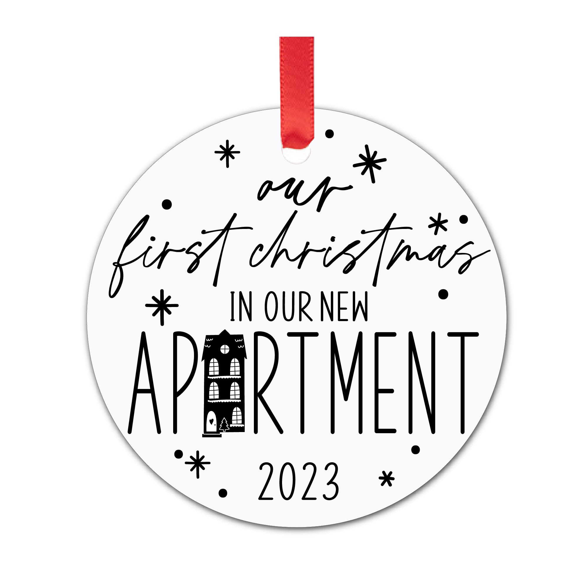 2024 First Christmas in New Apartment Ornament - Unique Housewarming Gift for Couples, Men & Women - Christmas Tree Decoration for New Home Celebration - Perfect for Holiday Decor & Memory Keepsake