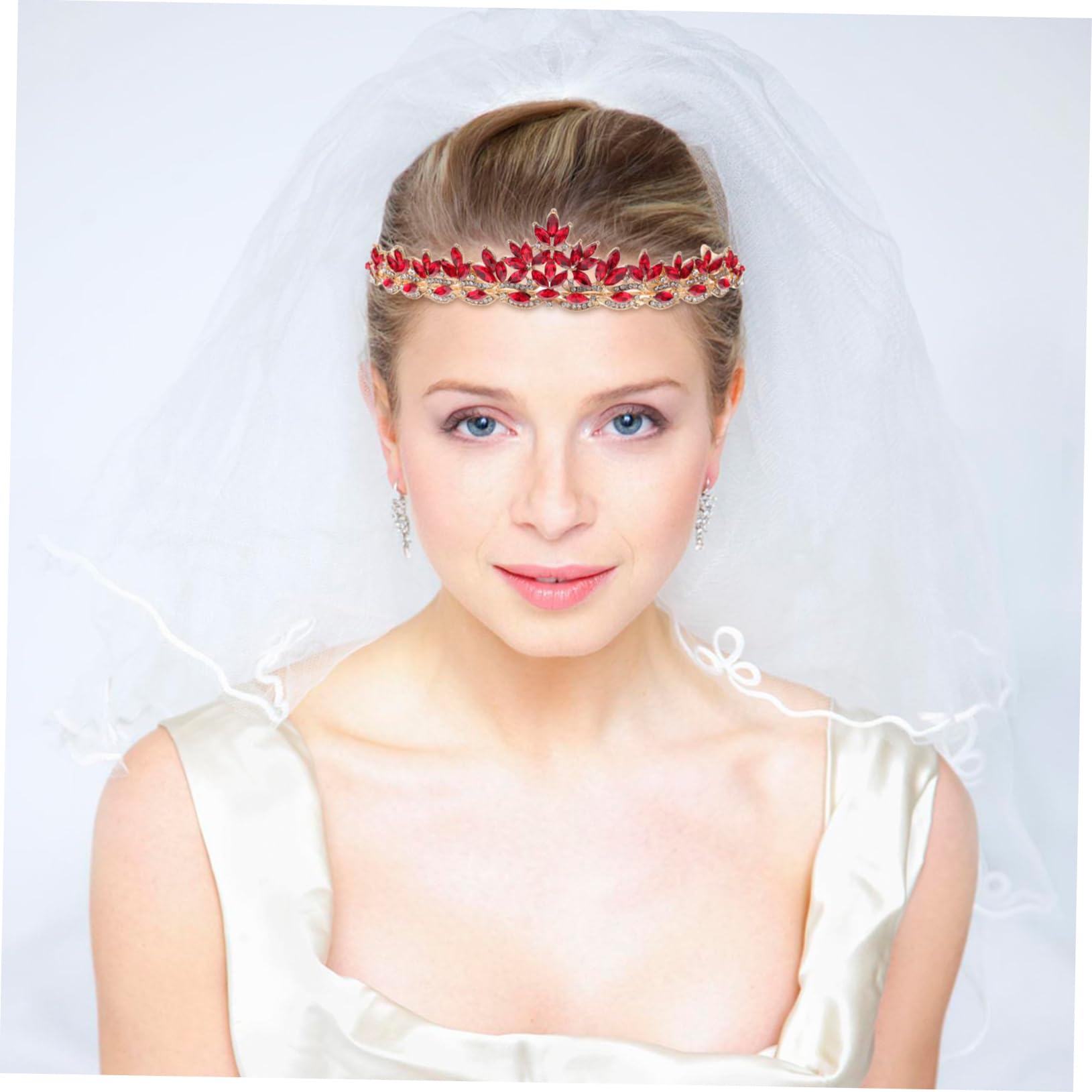 POPETPOP Wedding Tiara Crown for Bride - Diamond Shining Bridal Headpiece, Prom Queen Hair Ornament, Alloy Headband for Wedding, Party & Special Occasions | Perfect for Bridal Showers, Bachelorette Parties, and Formal Events