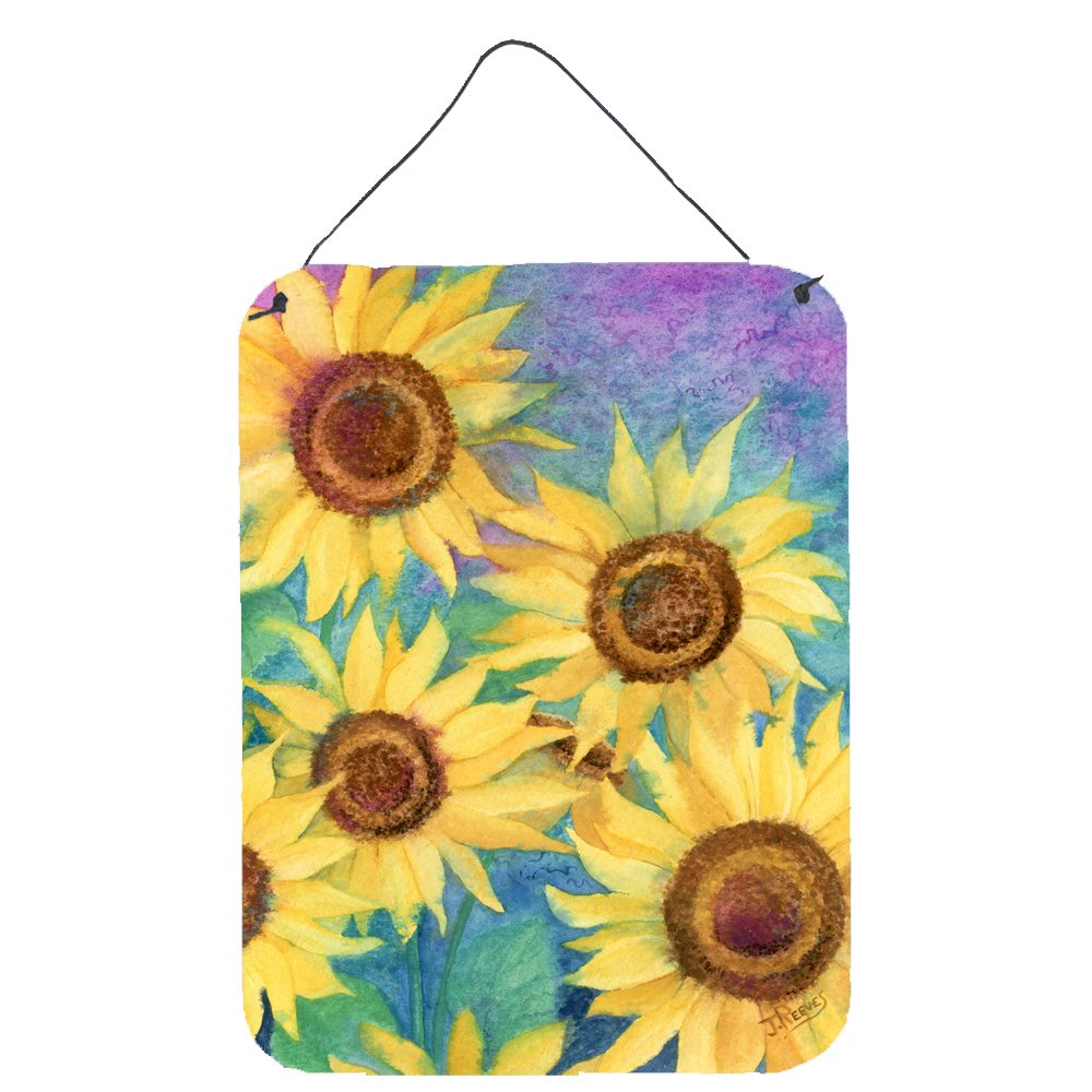 Sunflowers and Purple Wall Art - 12x16 Aluminum Metal Sign for Kitchen, Bar, Bathroom, Front Door Decor | Durable & Vibrant Home Plaque | Perfect for Farmhouse, Rustic, or Vintage Style Interiors