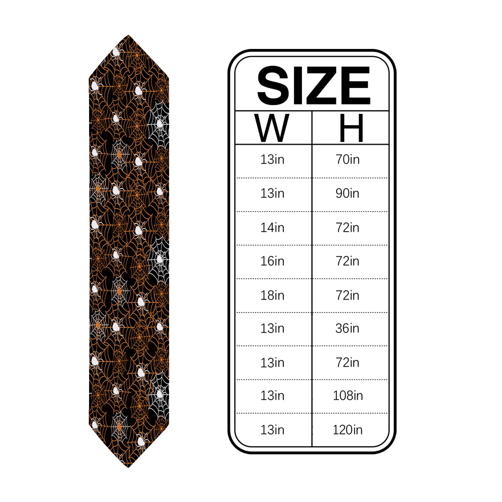120-Inch Halloween Orange Spider Web Table Runner - Non-Slip Washable Farmhouse Dining Decor for Holiday, Party & Wedding | Perfect for Halloween Decorations, Thanksgiving Table Setting & Christmas Dinner Centerpiece