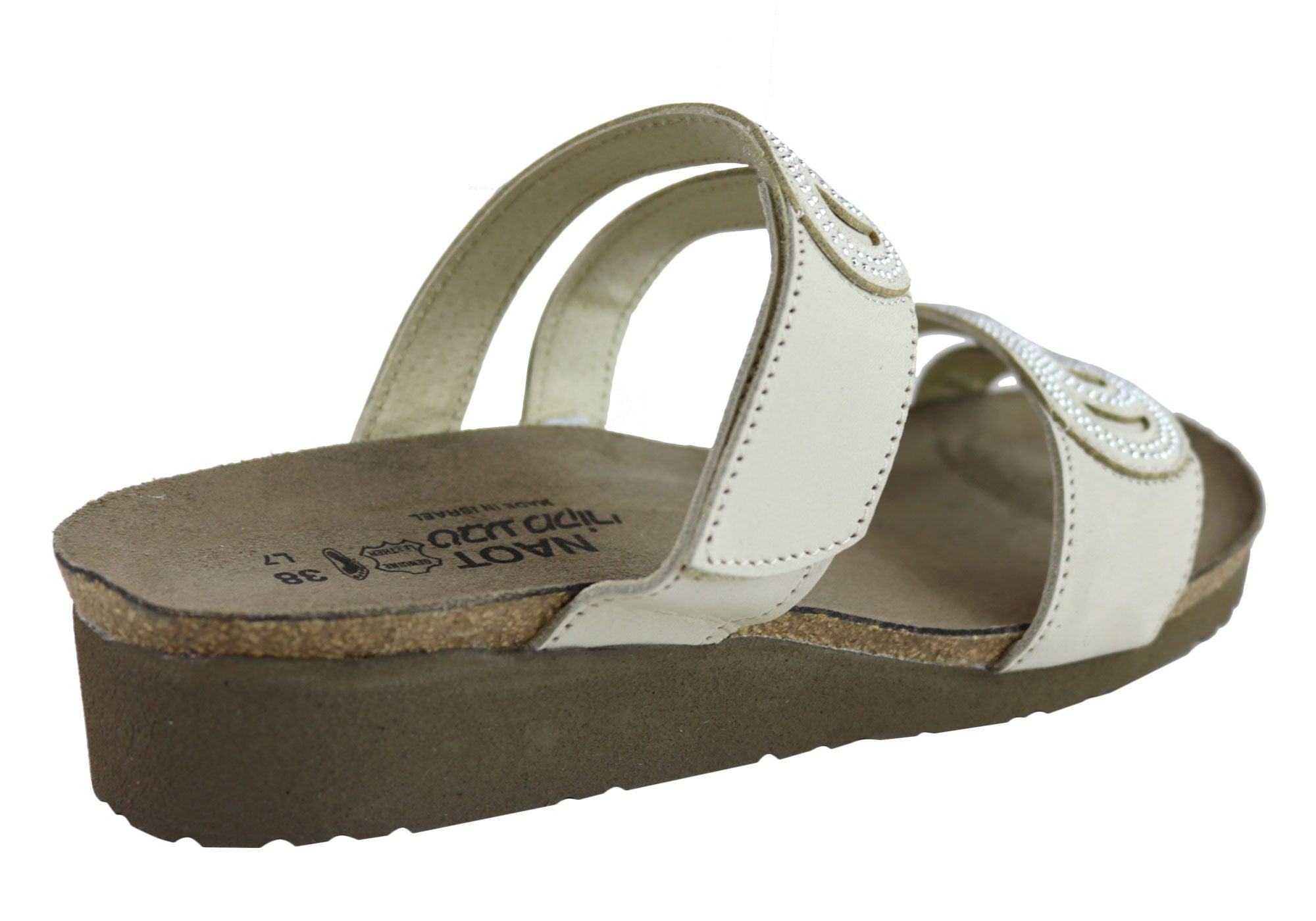 Naot Ainsley Women's Leather Comfortable Cushioned Sandals Slides - Perfect for Summer Walking, Beach Vacation & Casual Outfits