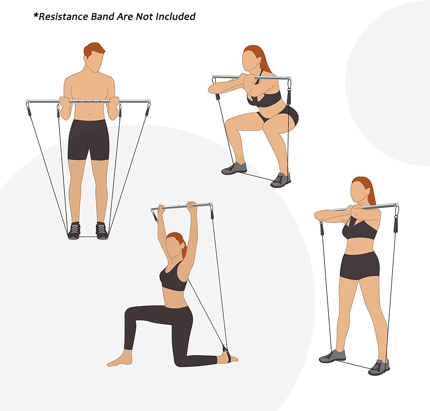 Expandable Spreader Bar for Home Gym - Adjustable Fitness Equipment with Flocking Storage Bag (Red) - Perfect for Indoor Workouts, Stretching & Strength Training