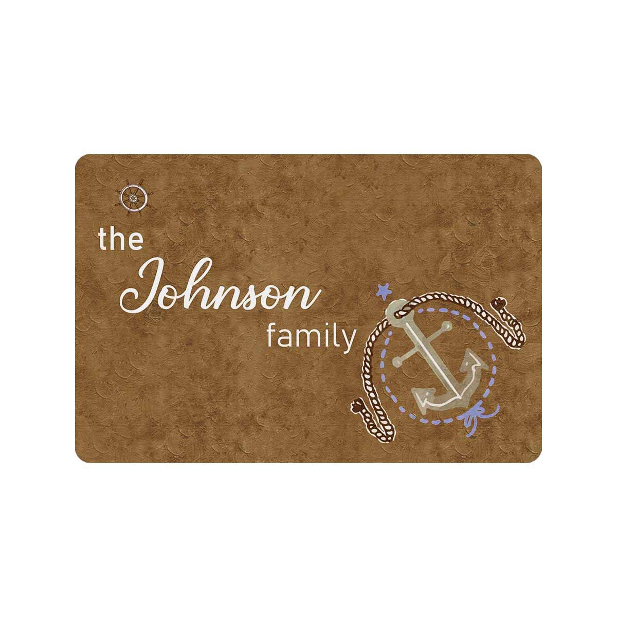 Personalized Custom Family Name Doormat - Non-Slip Indoor/Outdoor Welcome Mat, 24x16 Inch Text Rug for Home Entryway, Porch & Travel - Artsadd