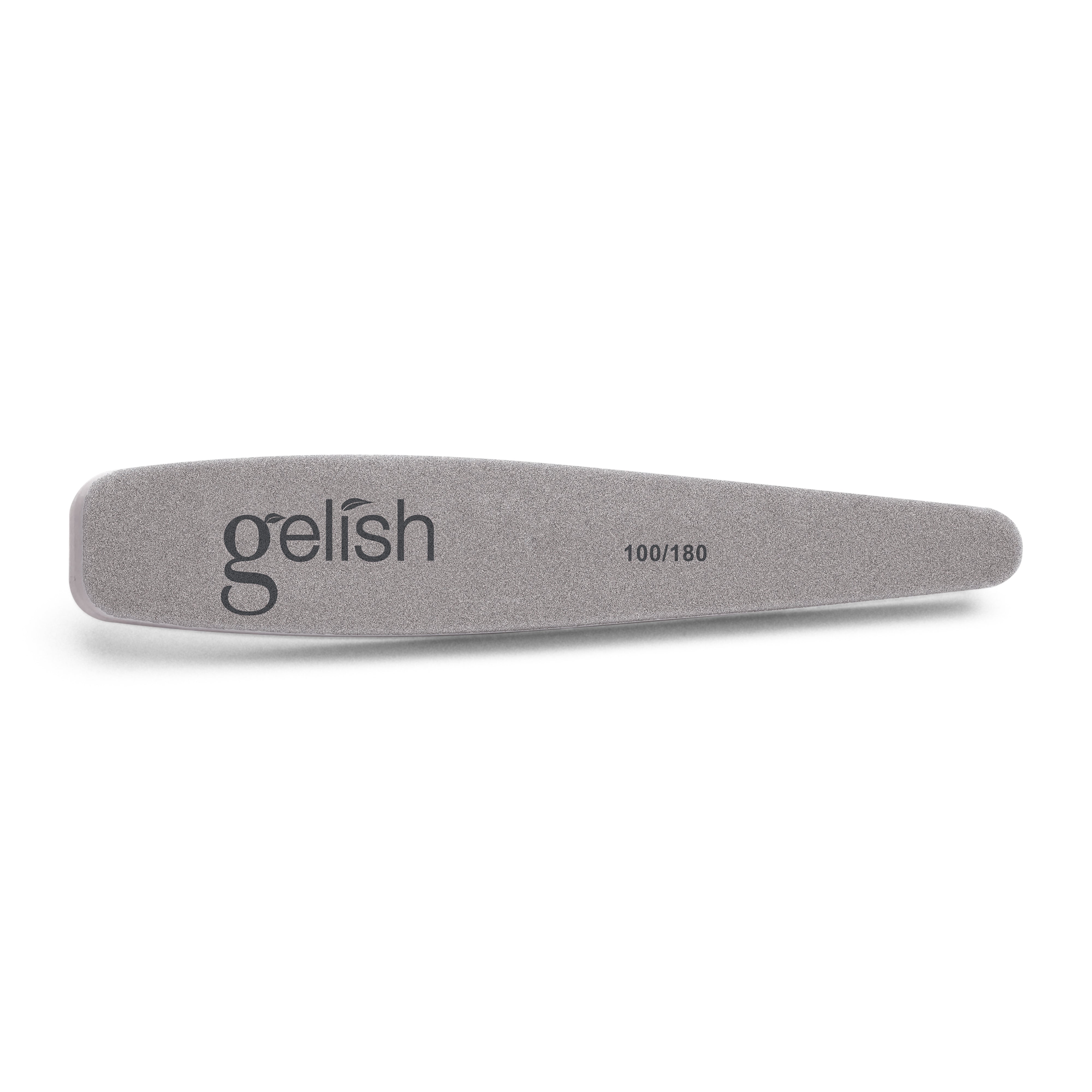 Gelish 100/180 Grit Nail File Buffer for Professional Manicures & Pedicures - Perfect for Nail Shaping, Smoothing & Polishing at Home or Salon