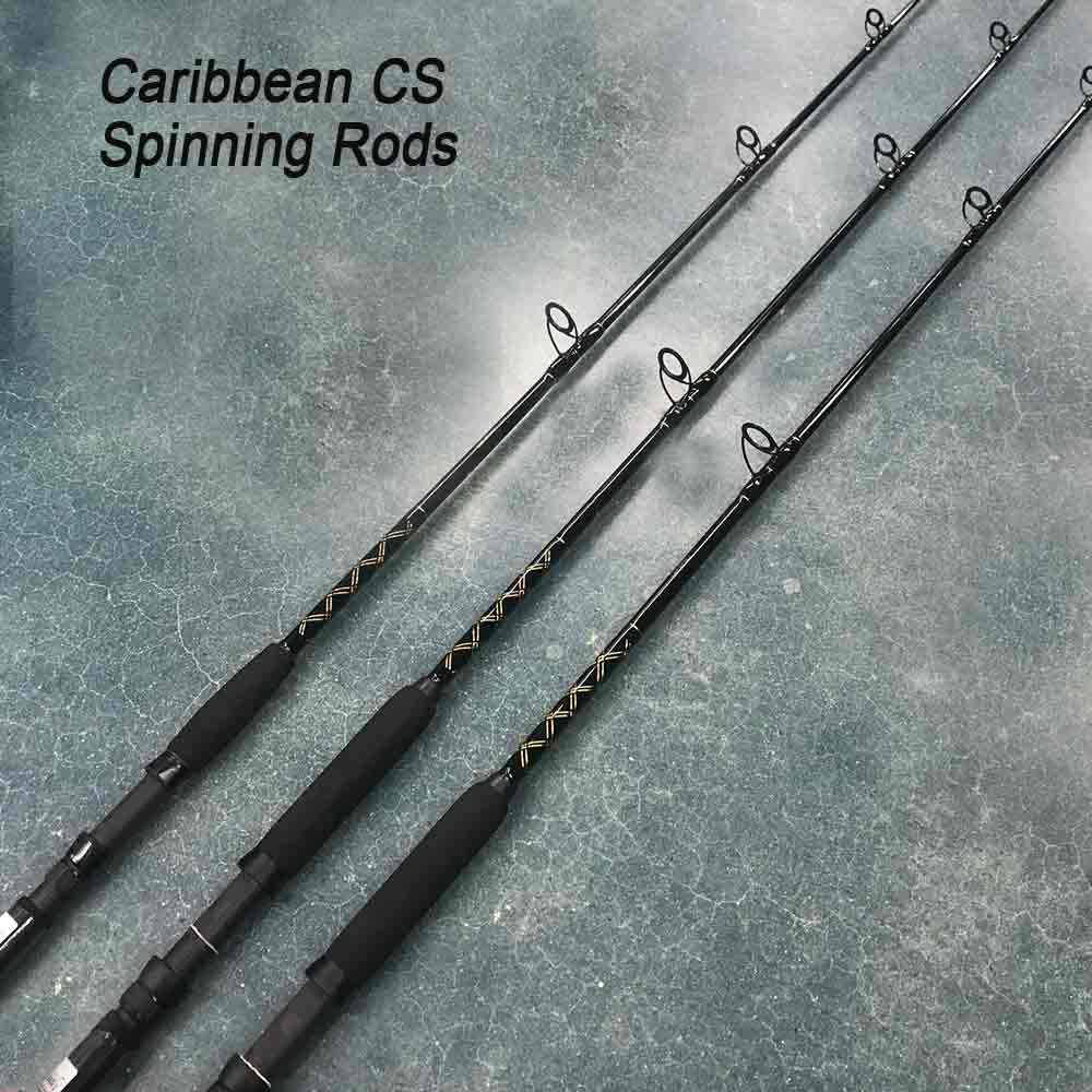 Premium Capt. Harry's Caribbean CS Spinning Rods - Saltwater Fishing Rod for Offshore & Inshore Angling - Ideal for Deep Sea, Pier, and Boat Fishing Adventures