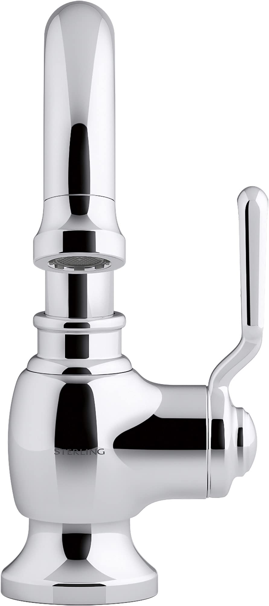 Ludington Single-Handle Bathroom Sink Faucet - Modern Waterfall Spout, Brushed Nickel Finish for Bathroom Vanity & Powder Room - Perfect for Home, Hotel & Commercial Use