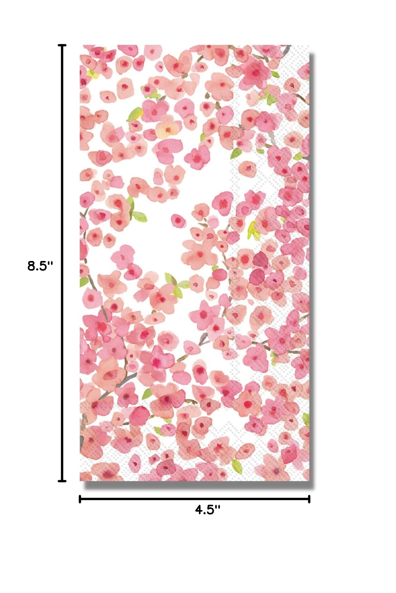 Disposable Spring Cherry Blossom Guest Towels - 32 Count Floral Bathroom Paper Napkins 8.5