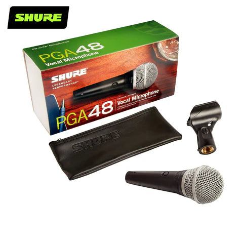Shure PGA48 LC Dynamic Vocal Microphone - Professional Cardioid Mic for Live Performances, Podcasting & Studio Recording | Perfect for Singers, Speakers & Content Creators