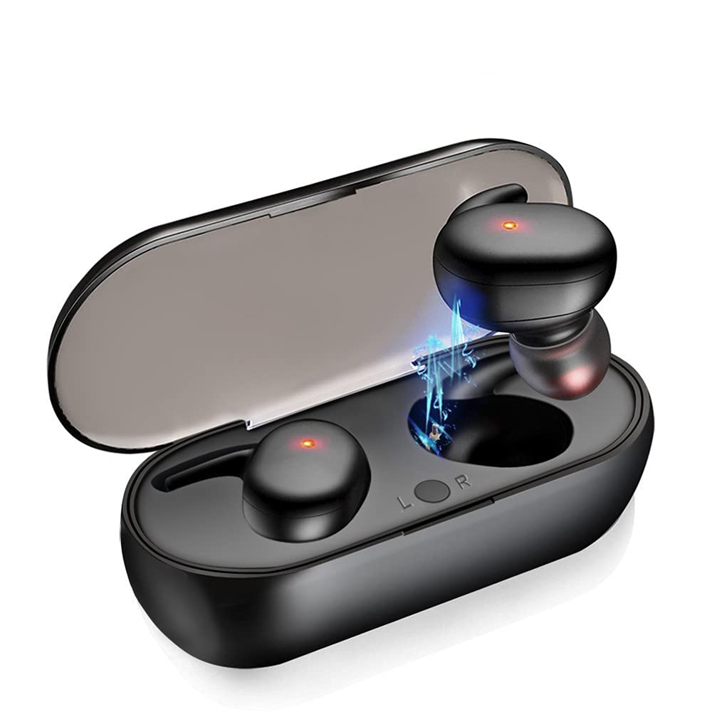 JAOR Y30 TWS Wireless Bluetooth 5.0 Headphones - Stereo Sound, IPX7 Waterproof, Touch Control Earbuds with Portable Charging Case - Perfect for Sports, Running, Gym & Travel