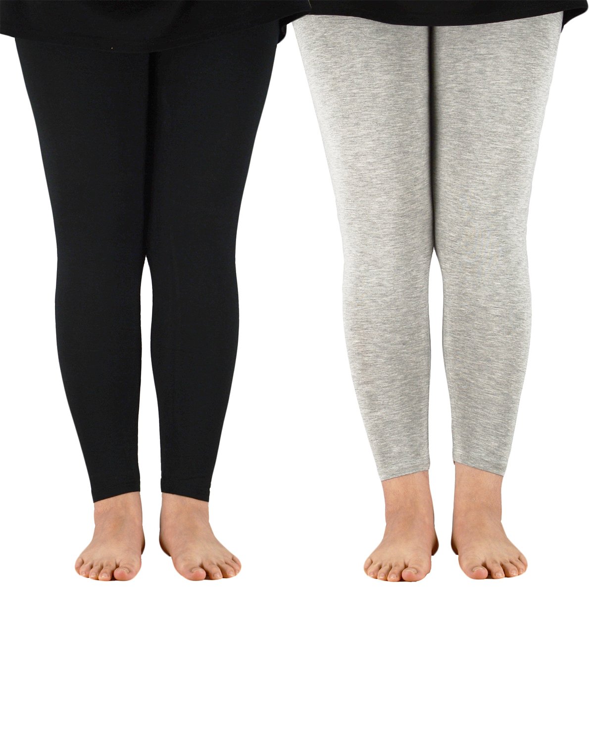 Zando Women's Plus Size Ultra Soft Bamboo Leggings - High Waist Yoga Pants, Lightweight Workout & Dress Leggings for Running, Gym, Lounge & Everyday Wear