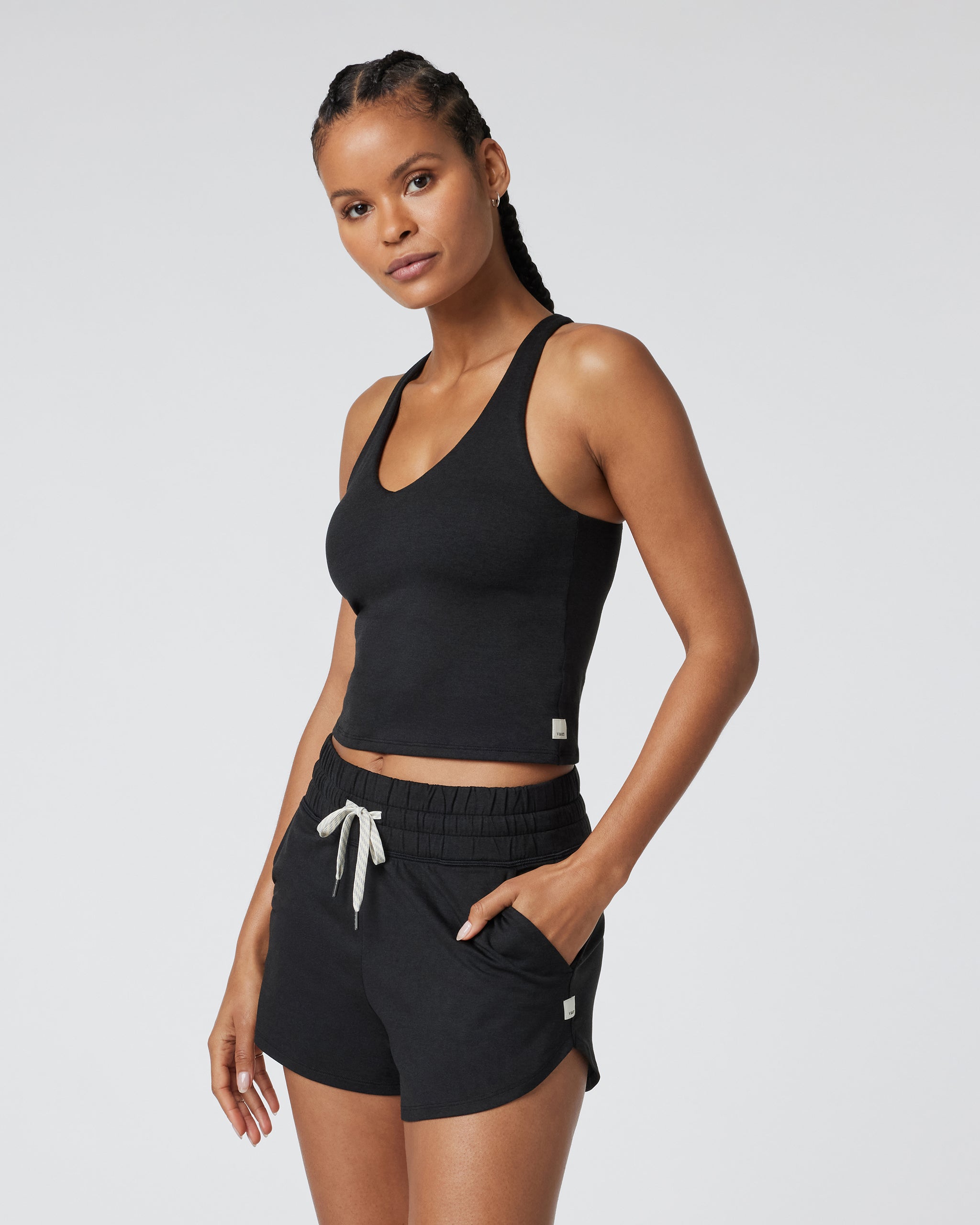 Vuori Halo Performance Crop Tank 2.0 - Women's Workout Top for Yoga, Running & Gym - Moisture-Wicking Activewear with Breathable Fabric