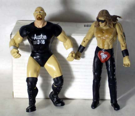1998 WWF Jakks Pacific Ripped & Ruthless Fantasy Warfare Wrestling Figure: Stone Cold Steve Austin vs. Shawn Michaels - Exclusive Collectible for WWE Fans | Perfect for Display, Play & Nostalgic Wrestling Memorabilia