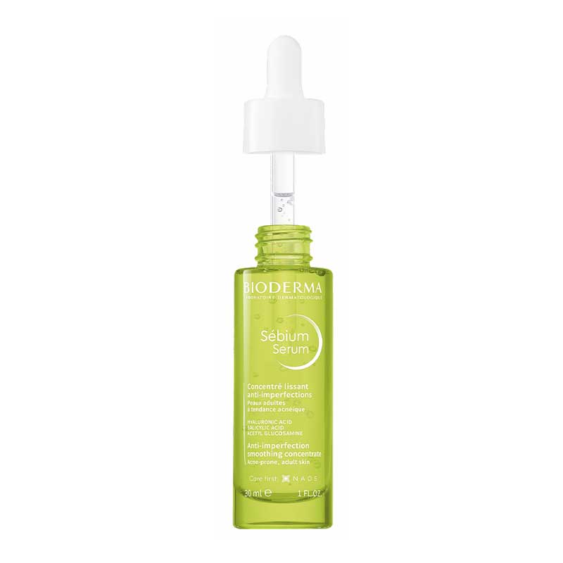 Bioderma Sebium Serum for Acne-Prone Skin - Anti-Imperfection Smoothing Concentrate with Salicylic Acid - Perfect for Daily Skincare Routine & Blemish Control