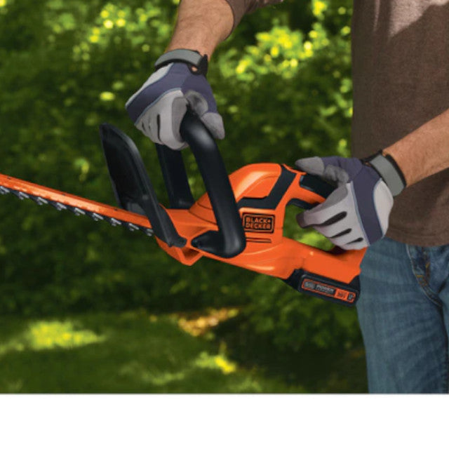 BLACK + DECKER 20V Cordless Hedge Trimmer 22-Inch - LHT2220 Battery Powered Shrub Trimmer for Lawn & Garden Maintenance