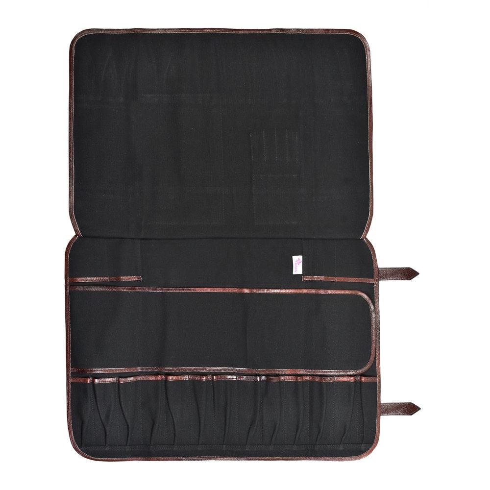 Boldric BOCK106 17-Pocket Abalone Canvas Knife Roll Bag - Perfect for Chefs, Butchers & Culinary Professionals