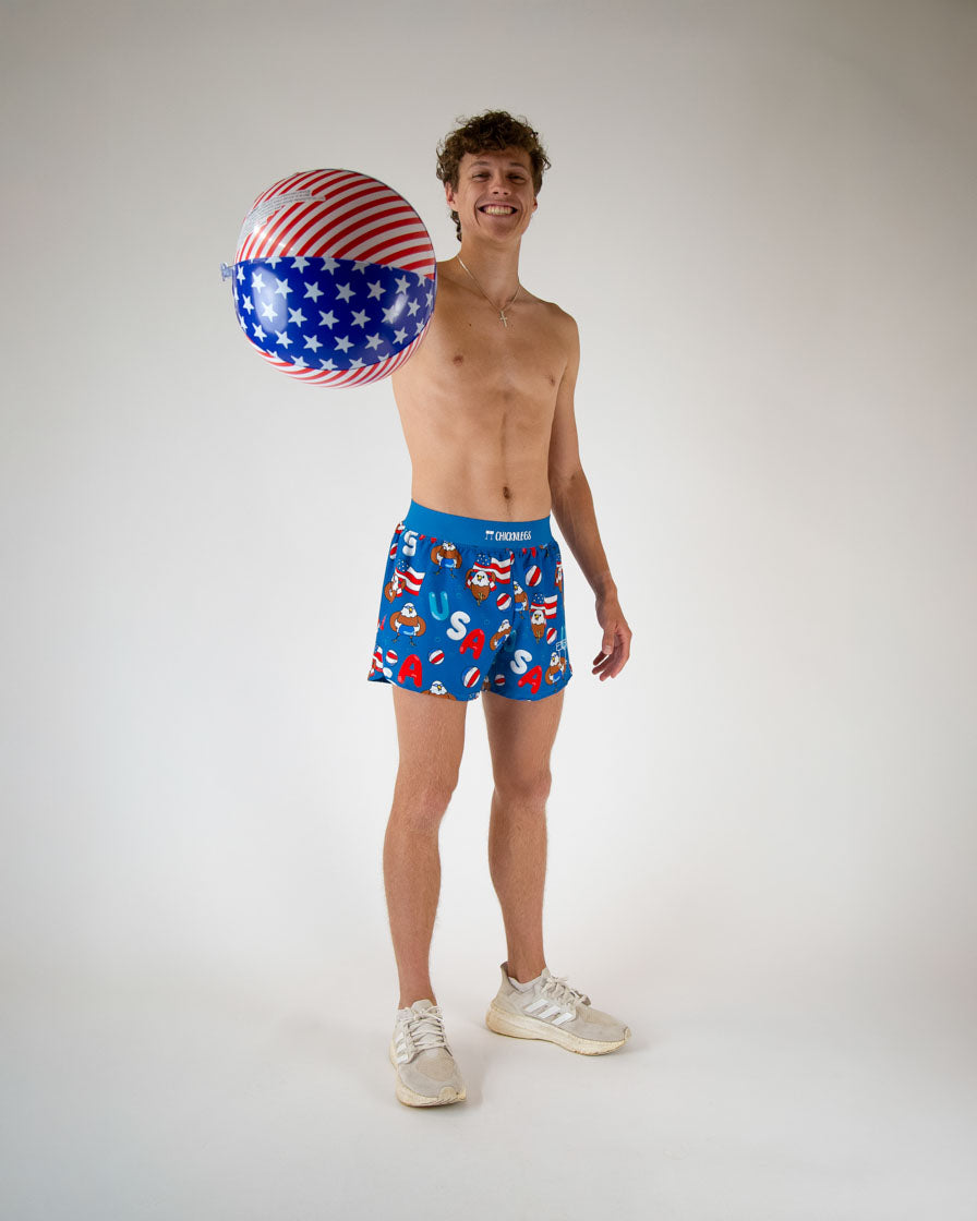 USA Flag Men's Swim Trunks - Quick Dry Beach Shorts for Pool Party & Summer Vacation | Comfortable & Stylish Swimwear for Swimming, Surfing, and Outdoor Activities