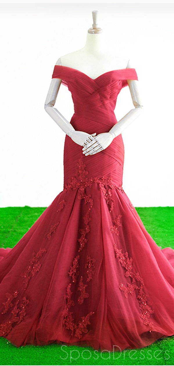 Mermaid Off The Shoulder Applique Prom Dresses for Sweet 16 & Formal Events | Elegant Beaded Evening Gowns for Homecoming, Quinceañera & Special Occasions