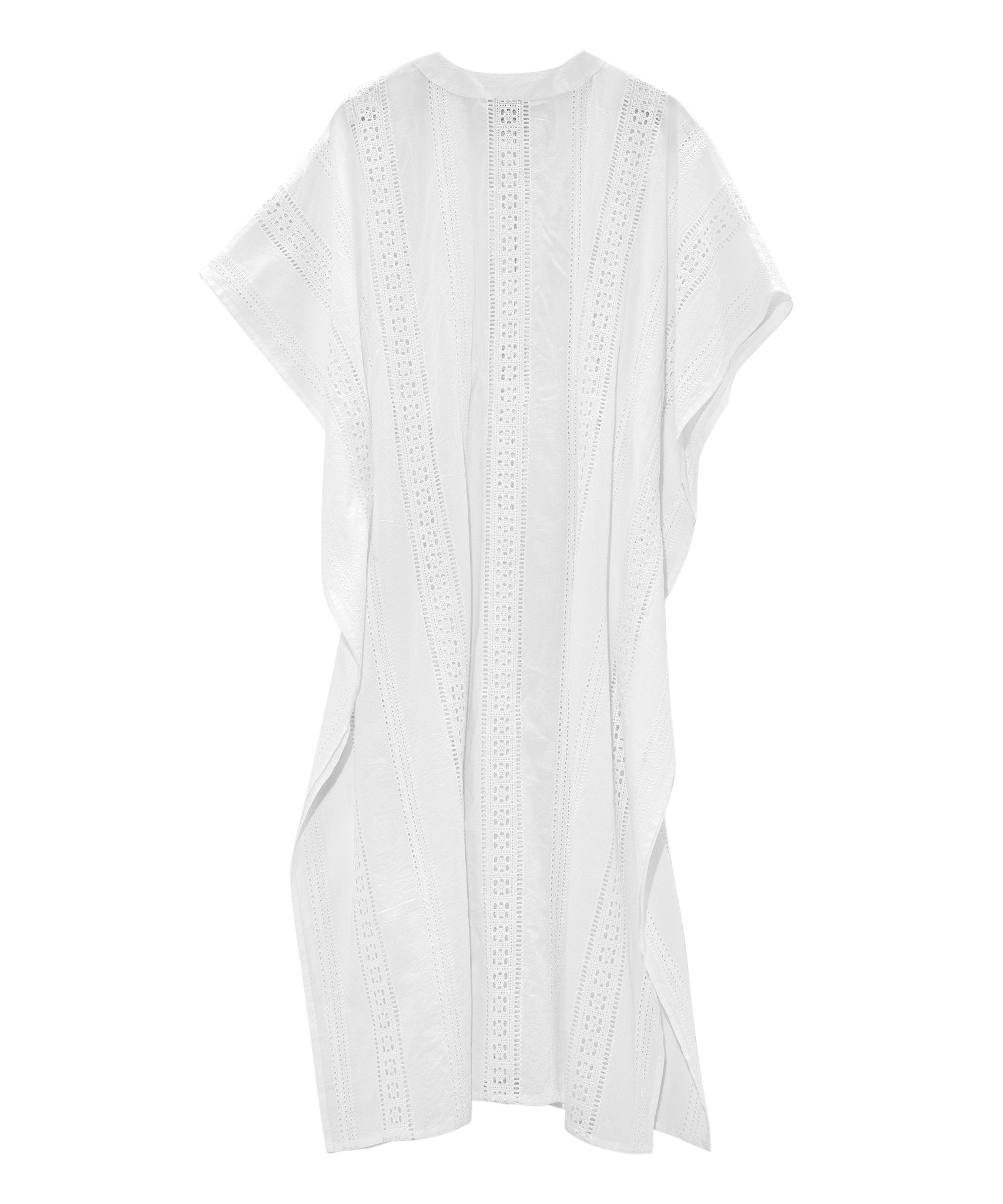 Stylish Eyelet Maxi Caftan Dress for Women - Boho Summer Beach Cover Up & Casual Loungewear