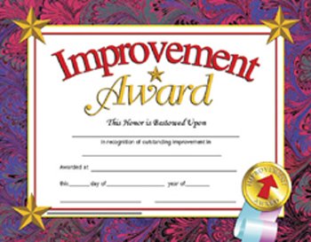 14 Pack HAYES SCHOOL PUBLISHING Certificates of Improvement - 30/PK - Perfect for Classroom Awards, Student Recognition & Academic Achievement Ceremonies