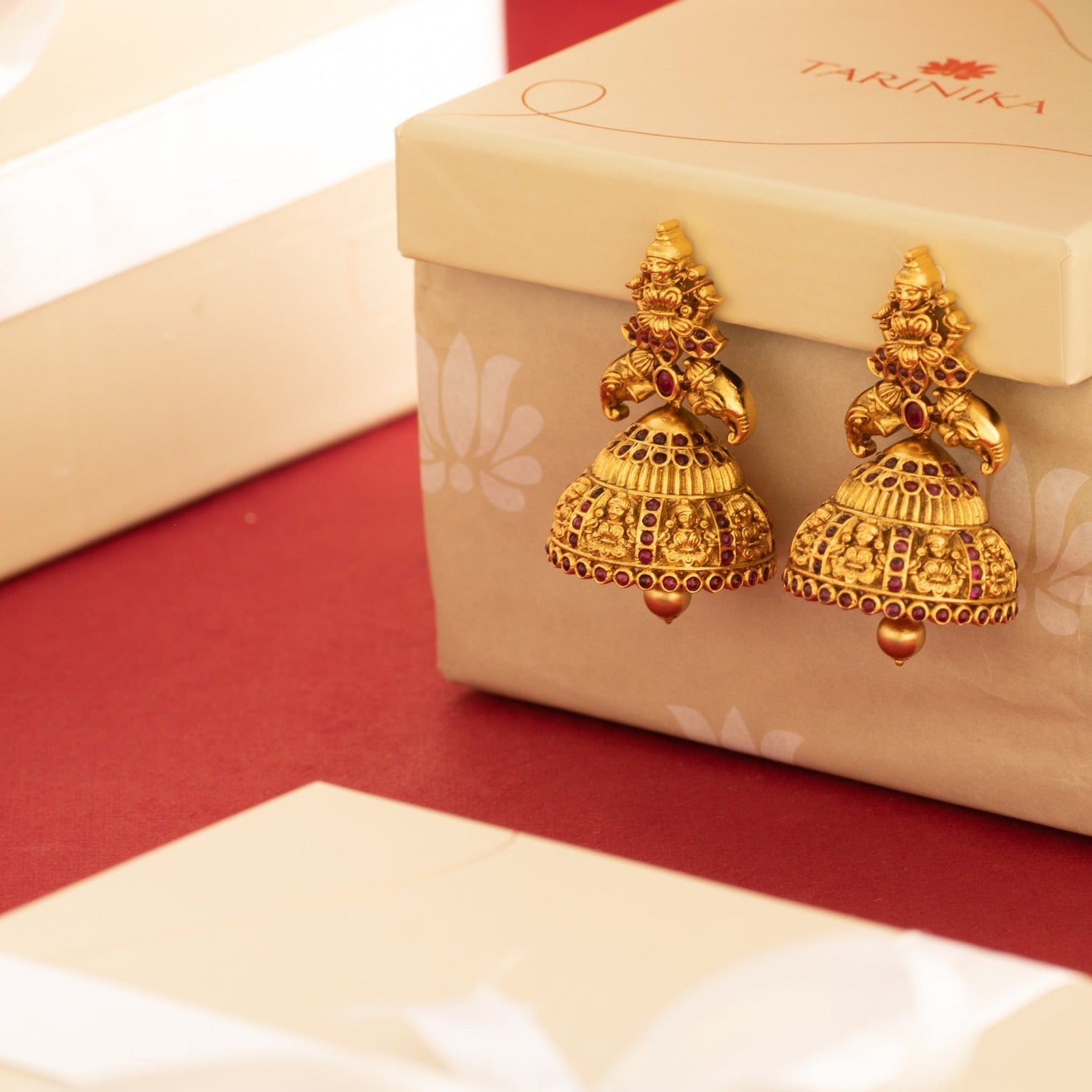 Mohini Antique Jhumka Earrings - Traditional Indian Ethnic Jewelry for Women - Perfect for Weddings, Festivals & Cultural Events