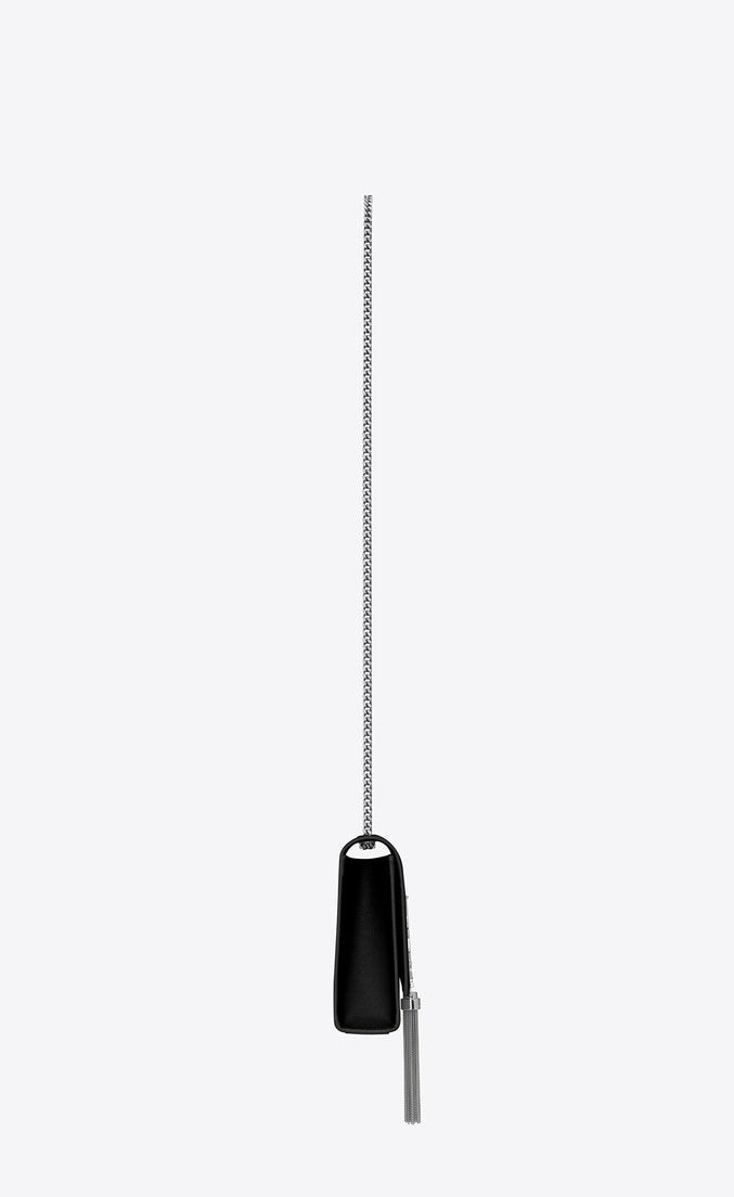 Saint Laurent Classic Small Kate Tassel Chain Black Leather Shoulder Bag - Elegant Evening Clutch for Women's Parties & Date Nights