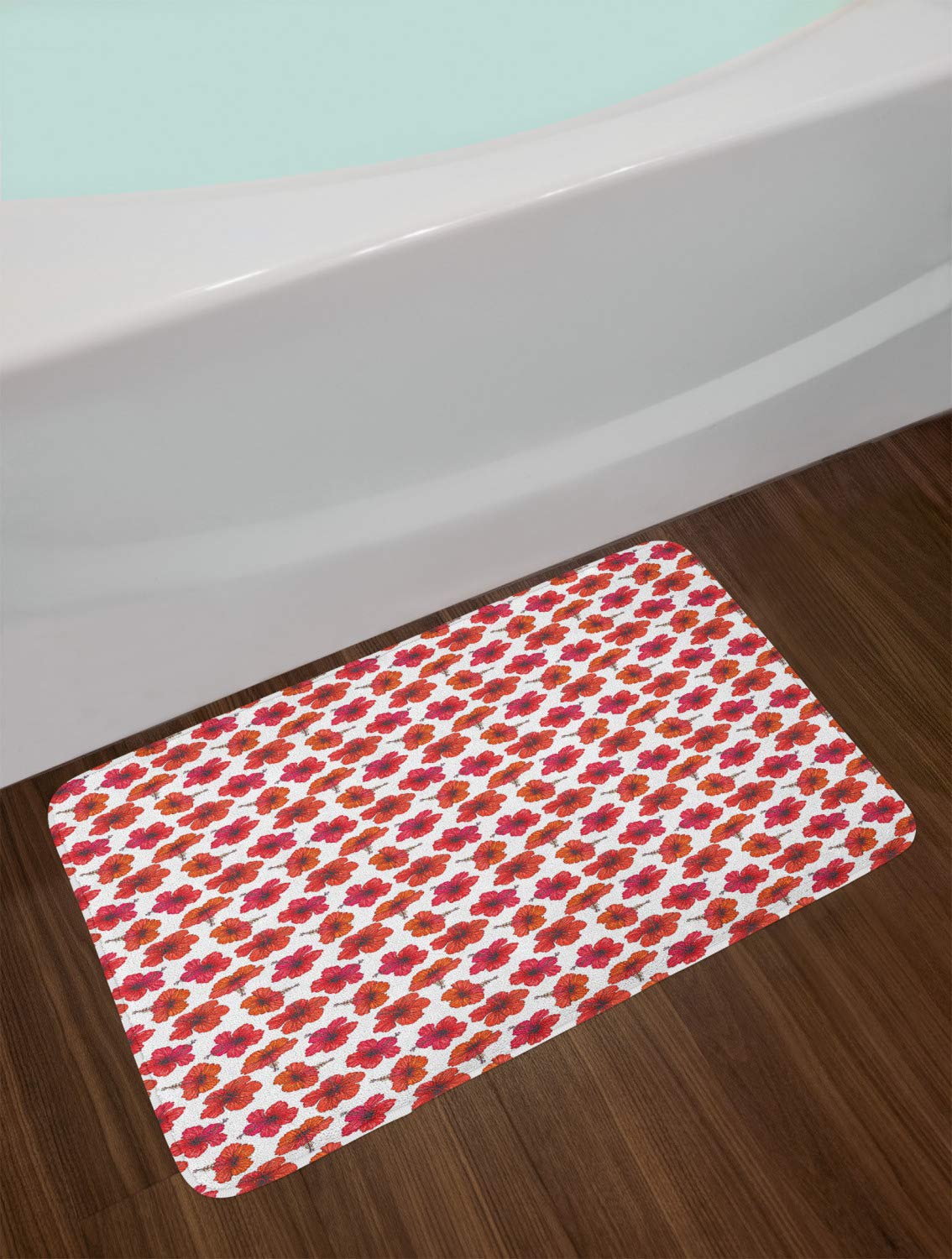 Ambesonne Non-Slip Floral Bath Mat - 30.2