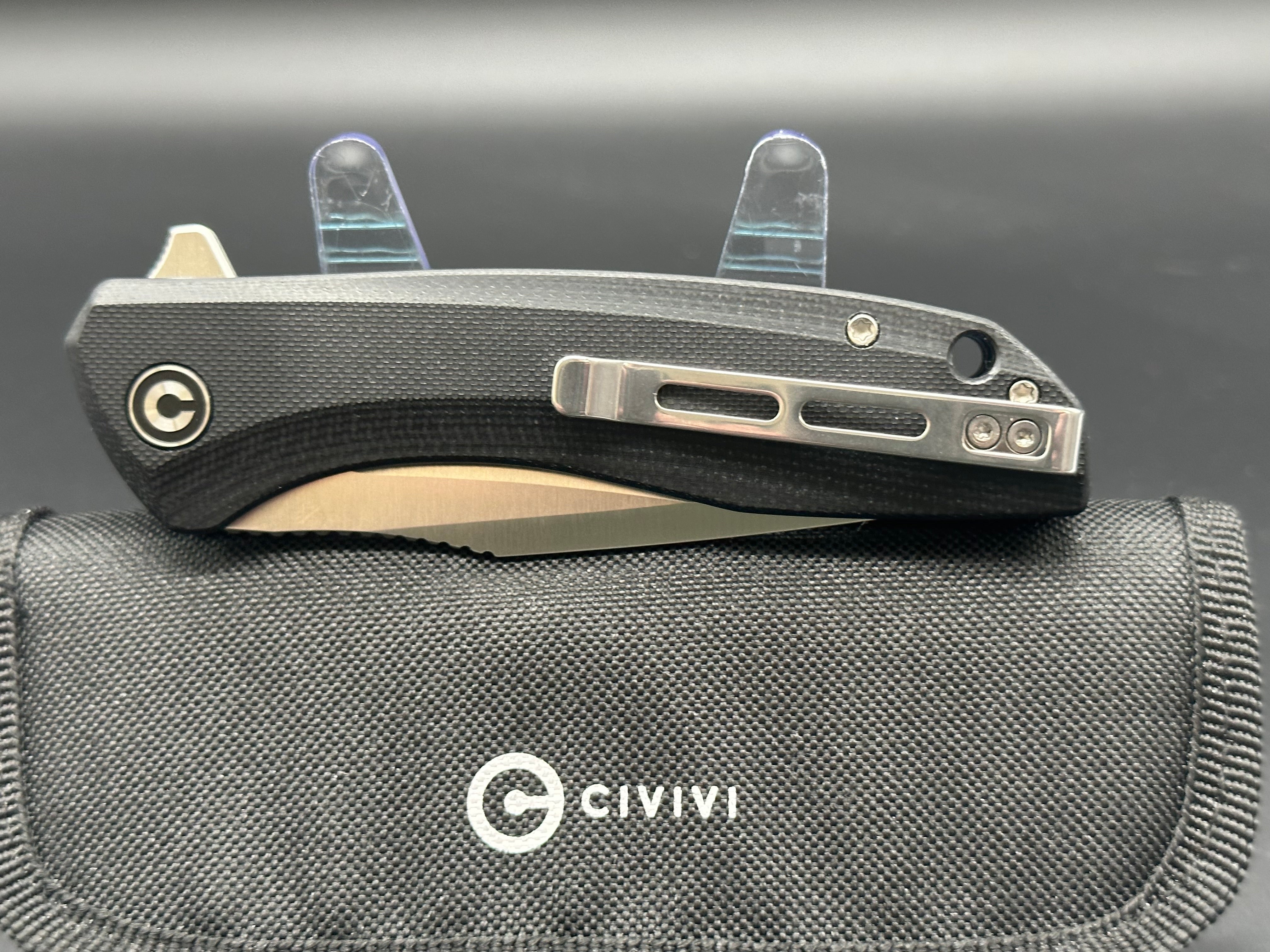 CIVIVI Baklash Black Folding Pocket Knife - EDC Tactical Knife for Camping, Hiking & Outdoor Adventures
