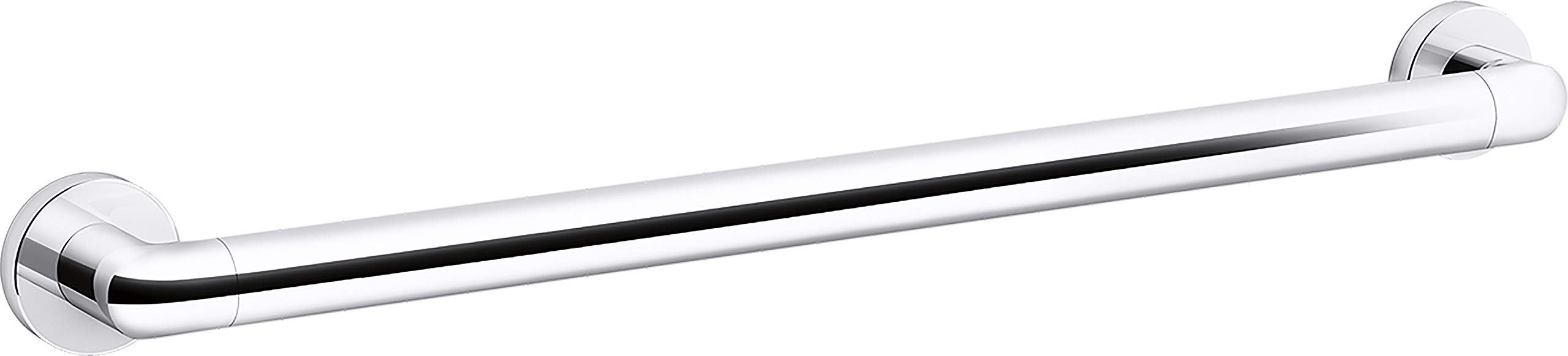 KOHLER Kumin 24-Inch Grab Bar for Bathroom Safety - ADA Compliant Shower Handle & Support Bar - Polished Chrome Finish (Model K-24550-CP) - Ideal for Elderly & Disabled Bathroom Accessibility