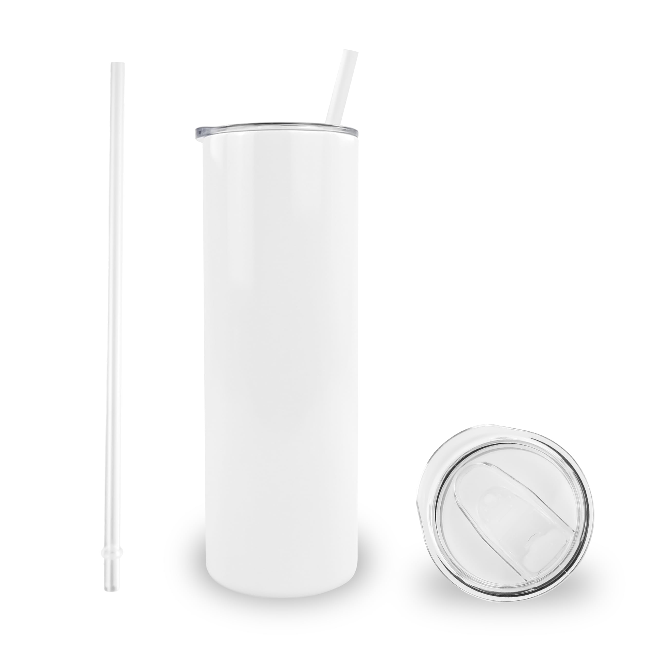 20oz Sublimation Tumblers Bulk (24 Pack) - Skinny Blank Tumbler Cups for DIY Sublimation - Perfect for Custom Drinkware, Promotional Gifts & Personalized Party Favors