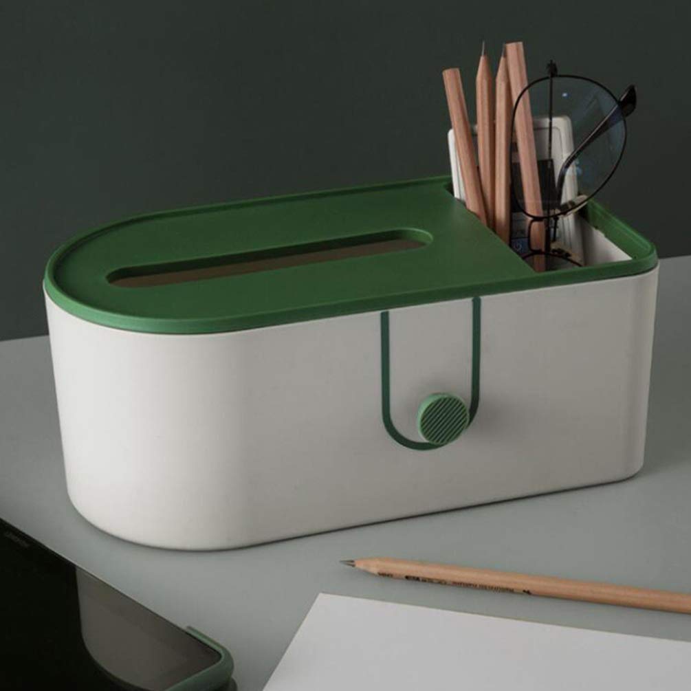 Premium Hemoton Paper Box Container & Napkin Holder - Vanity Organizer Tray, Facial Tissue Dispenser, Desktop Paper Towel Holder for Home & Office Organization | Perfect for Bathroom, Kitchen, and Desk Use
