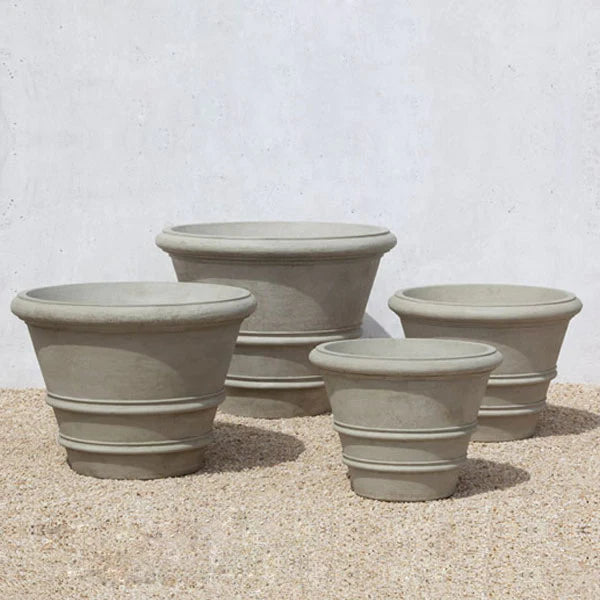 Classic Rolled Rim 35.5 Inch Large Outdoor Planter - Campania International - Perfect for Patio, Garden & Home Decor