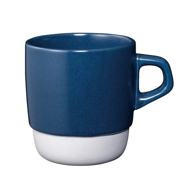 Kinto Stacking Mug - Insulated Coffee Cup with Lid, 12oz Ceramic Travel Mug for Hot & Cold Drinks - Perfect for Office, Camping, and Home Use