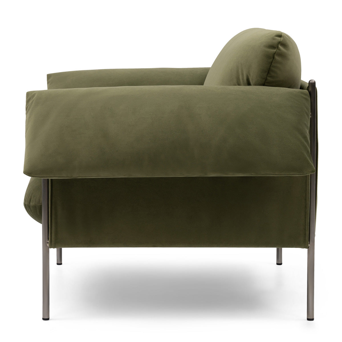 Modern Brushed Steel Frame Armchair - Sleek & Durable Dining Chair for Kitchen, Living Room, or Office - Comfortable Seating with Contemporary Design