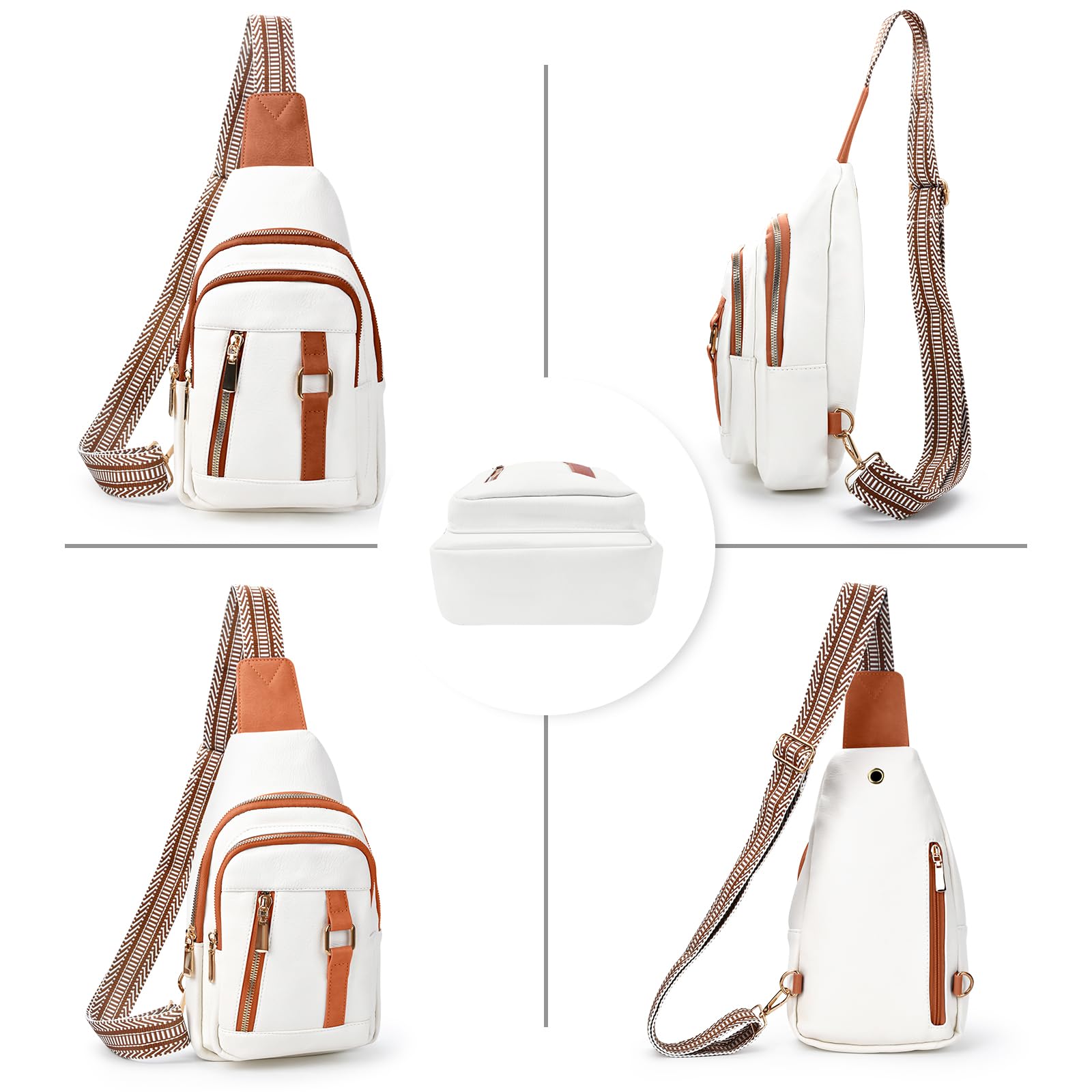 Stylish Leather Crossbody Bags for Women - Perfect Mother's Day, Birthday Gifts for Mom & Wife - Compact Sling Bag & Travel Fanny Pack for Everyday Use, Shopping, and Outdoor Adventures
