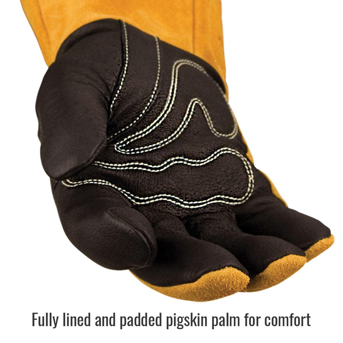 Black Stallion BSX Premium Grain Pigskin & Cowhide MIG Glove BM88 - Durable Work Gloves for Welding, Construction & Heavy Duty Use